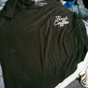 First Coffee Black Shirt